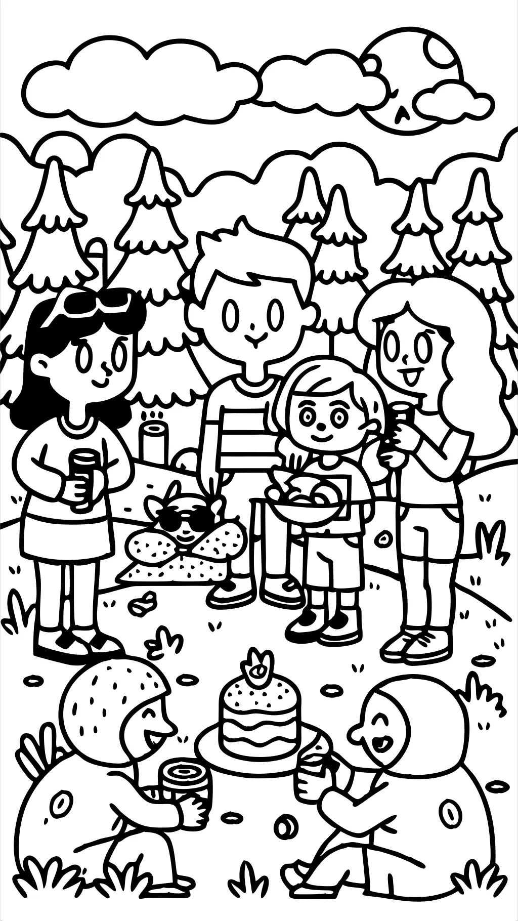 coloring pages friends